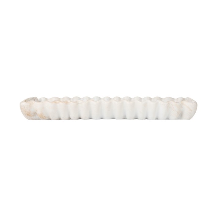 ESTIA ΔΙΣΚΟΣ ΟΡΘΩΓΩΝΙΟΣ NYRA ΜΕ ΕΦΕ ΜΑΡΜΑΡΟΥ 28x18x3cm IVORY