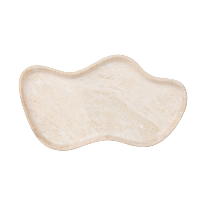 ESTIA ΔΙΣΚΟΣ CLAYRA CLOUDY ΜΕ ΕΦΕ ΜΑΡΜΑΡΟΥ ΚΕΡΑΜΙΚΟΣ 29x16x2.5cm IVORY