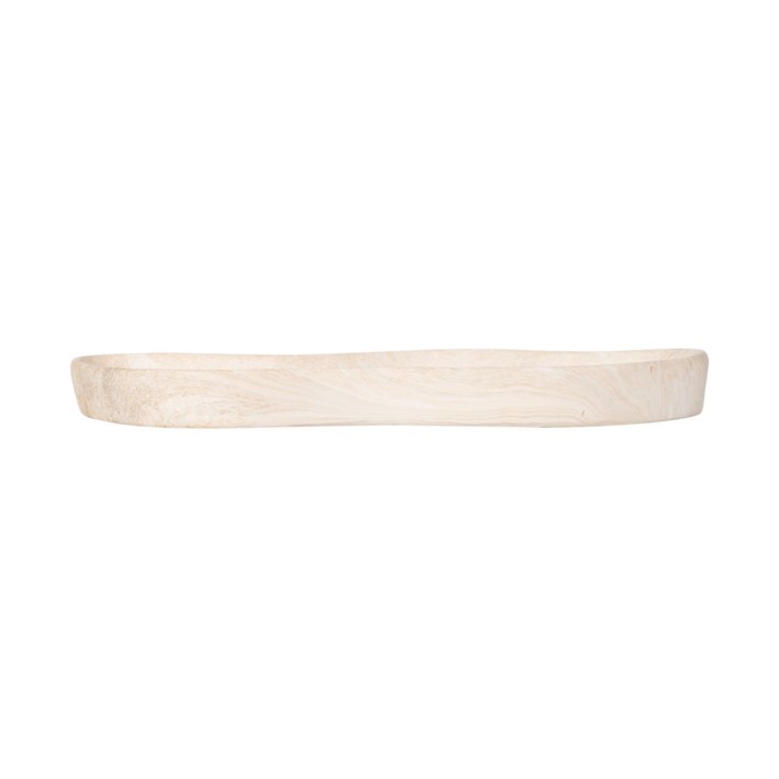 ESTIA ΔΙΣΚΟΣ CLAYRA CLOUDY ΜΕ ΕΦΕ ΜΑΡΜΑΡΟΥ ΚΕΡΑΜΙΚΟΣ 29x16x2.5cm IVORY