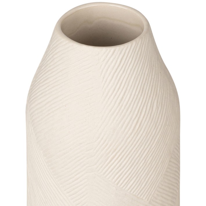 ESTIA ΑΝΑΓΛΥΦΟ ΒΑΖΟ CLAYRA ΚΕΡΑΜΙΚΟ 21.5cm IVORY