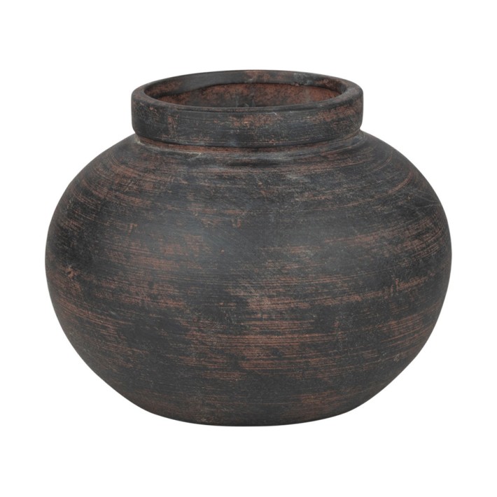 ESTIA ΒΑΖΟ CLAYRA ΜΕ ΟΡΓΑΝΙΚΟ ΣΧΗΜΑ ΚΕΡΑΜΙΚΟ 12.2cm RUST