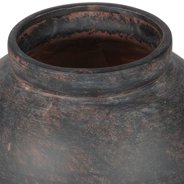 ESTIA ΒΑΖΟ CLAYRA ΜΕ ΟΡΓΑΝΙΚΟ ΣΧΗΜΑ ΚΕΡΑΜΙΚΟ 20x16.5cm RUST