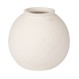ESTIA ΣΤΡΟΓΓΥΛΟ ΒΑΖΟ CLAYRA ΚΕΡΑΜΙΚΟ 15.3cm OFF WHITE