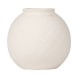 ESTIA ΣΤΡΟΓΓΥΛΟ ΒΑΖΟ CLAYRA ΚΕΡΑΜΙΚΟ 15.3cm OFF WHITE