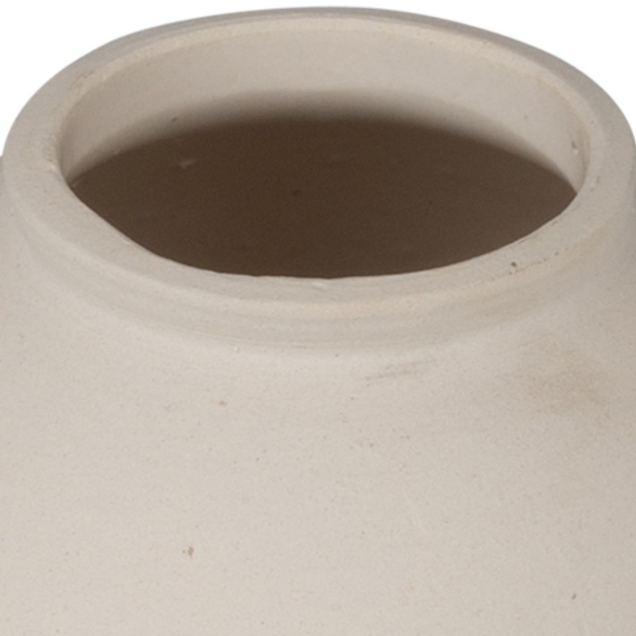 ESTIA ΣΤΡΟΓΓΥΛΟ ΒΑΖΟ CLAYRA ΚΕΡΑΜΙΚΟ 15.3cm OFF WHITE