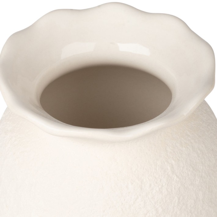 ESTIA ΒΑΖΟ ΤΥΠΟΥ ΑΜΦΟΡΕΑ CLAYRA ΚΕΡΑΜΙΚΟ 18.5cm OFF WHITE