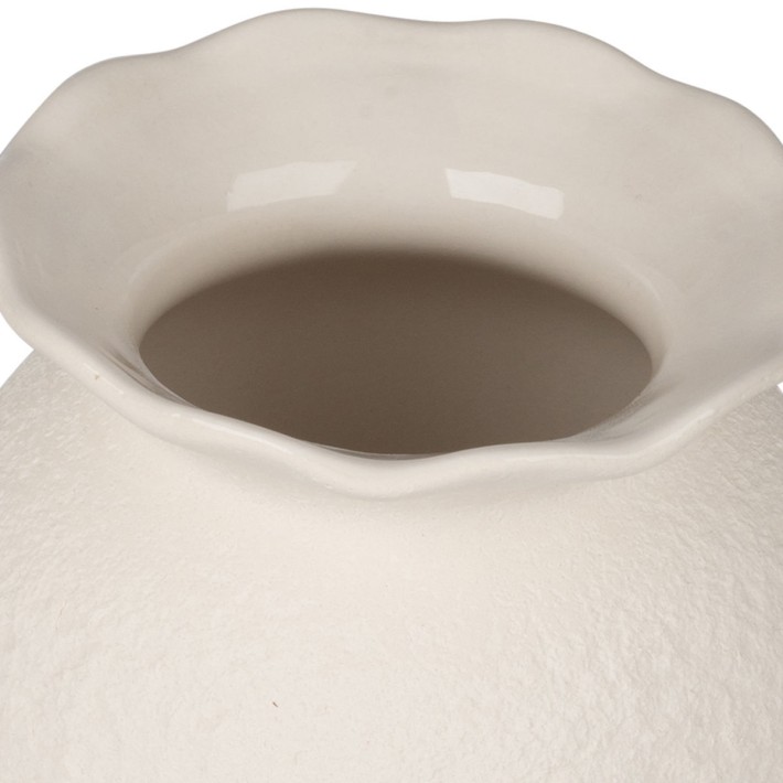 ESTIA ΒΑΖΟ ΤΥΠΟΥ ΑΜΦΟΡΕΑ CLAYRA ΚΕΡΑΜΙΚΟ 22.6cm OFF WHITE