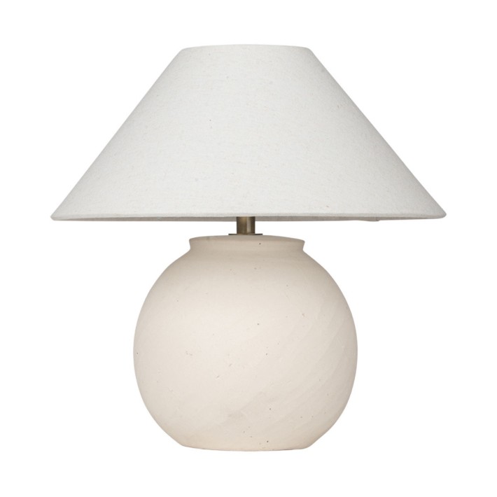 ESTIA ΕΠΙΤΡΑΠΕΖΙΟ ΦΩΤΙΣΤΙΚΟ CLAYRA Φ39x40cm OFF WHITE