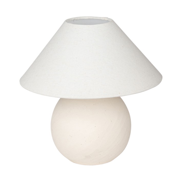 ESTIA ΕΠΙΤΡΑΠΕΖΙΟ ΦΩΤΙΣΤΙΚΟ CLAYRA Φ39x40cm OFF WHITE