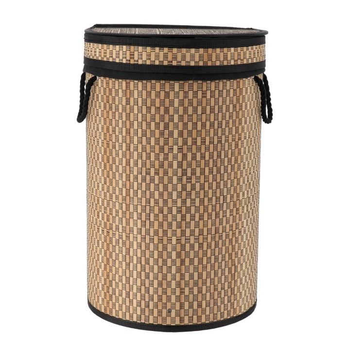 Καλάθι απλύτων πτυσσόμενο από bamboo και βαμβάκι