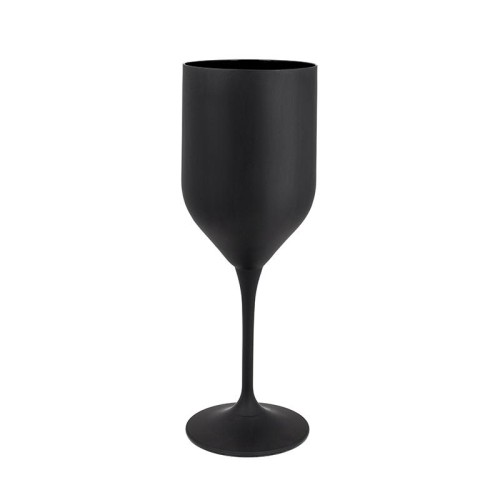 Bohemia Ποτήρι Κόκκινου Κρασιού / Λευκού Κρασιού Γυάλινο Μαύρο Κολωνάτο 330ml