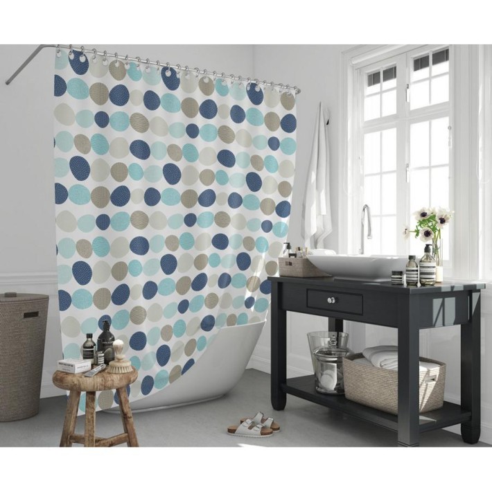DOT POINT 5706 ΚΟΥΡΤΙΝΑ ΜΠΑΝΙΟΥ 180x200cm 100% POLYESTER