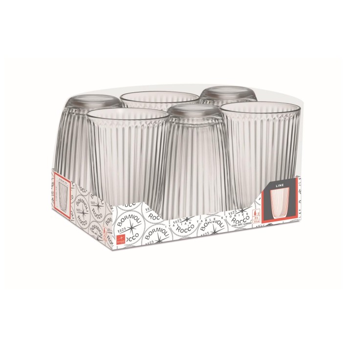 ΣΕΤ 6τεμ. ΠΟΤΗΡΙΑ ΣΩΛΗΝΑ 39,5cl LINE - BORMIOLI