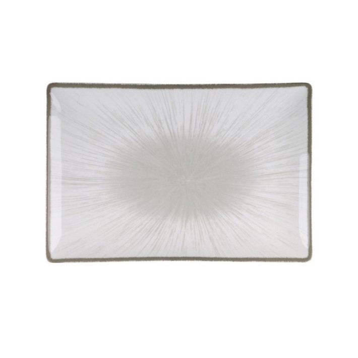 ΠΙΑΤΕΛΑ ΟΡΘΟΓΩΝΙΑ 27x16cm WATER LILY 24336-64/GREY - ORIANA FERELLI®