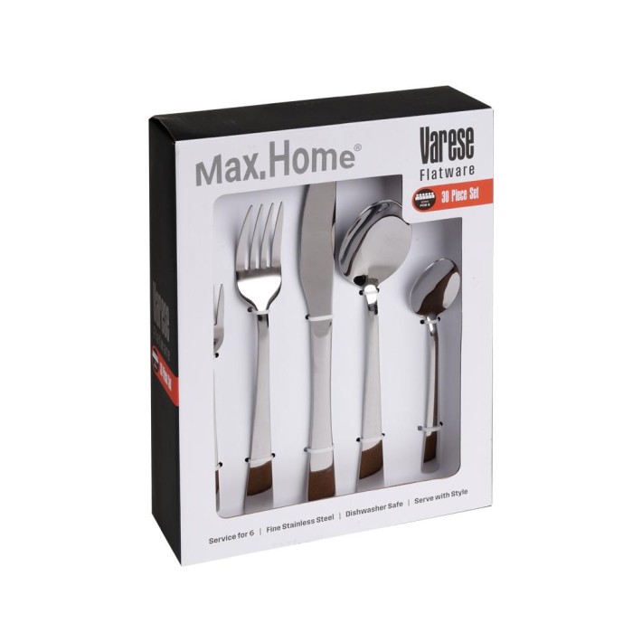 ΣΕΤ 30τεμ. ΚΟΥΤ/ΝΑ 18/0 VARESE 3001 - Max.Home®