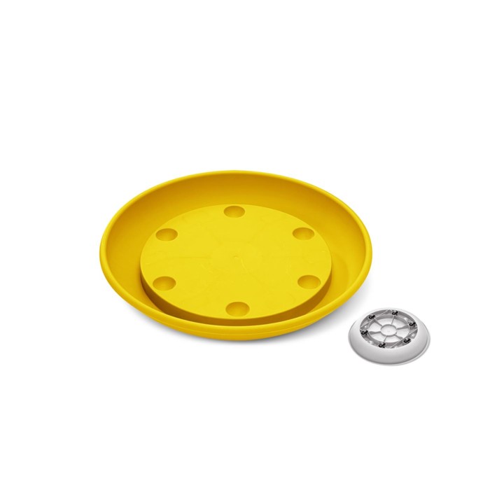 Πιάτο με 6 ρόδες Φ.35εκ.YELLOW/KITPINO