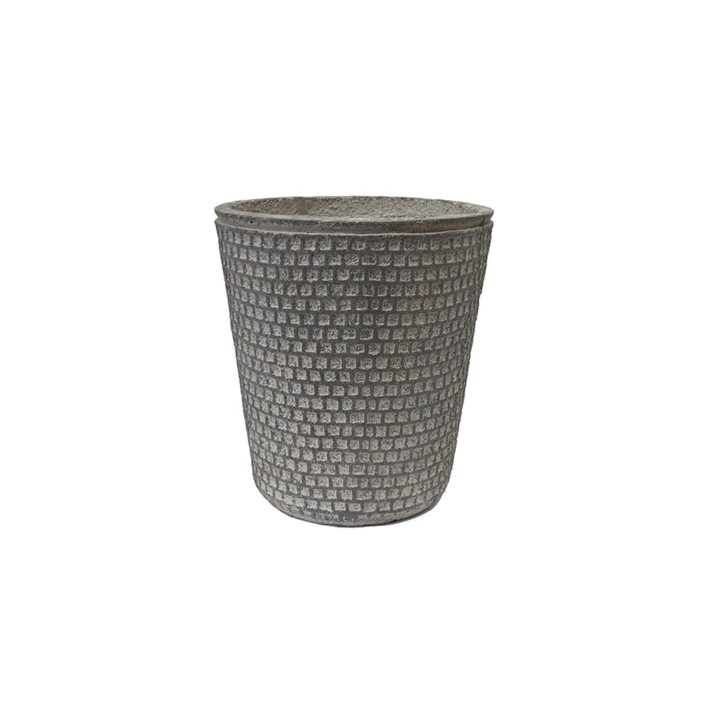 Γλάστρα cement conical cube αν.γκρι Φ45Χ50