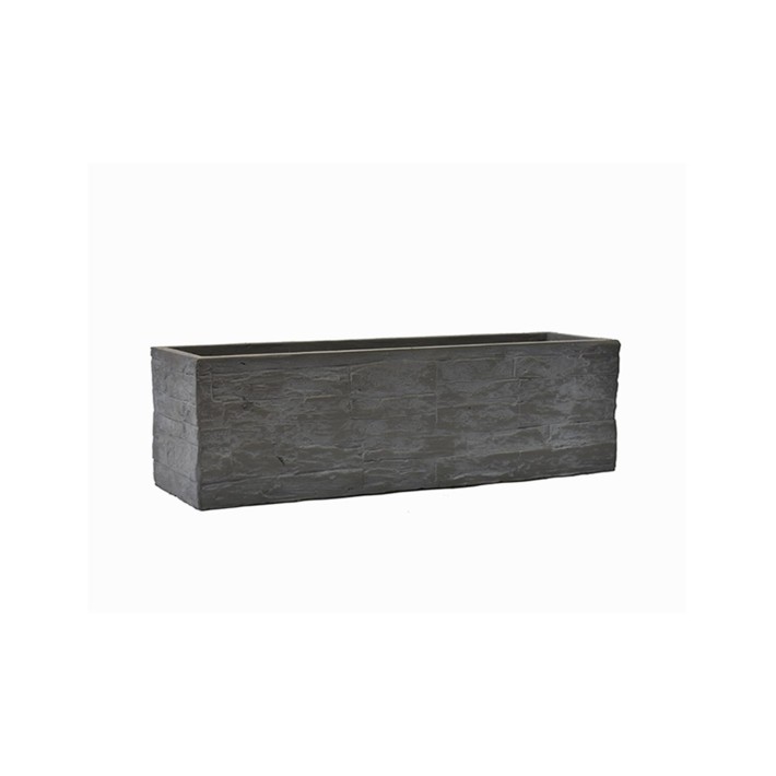 Ζαρντινιέρα fibreclay brick μαύρο χρ. 60Χ16Χ17