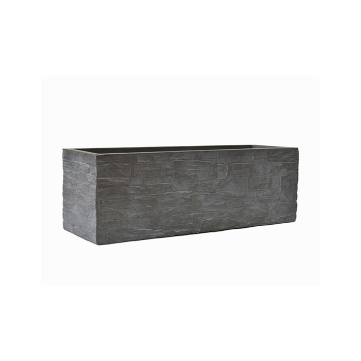 Ζαρντινιέρα fibreclay brick μαύρο χρ. 70Χ23Χ23,5