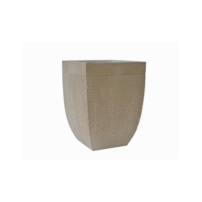 Γλάστρα fibreclay rain τετρ. μπεζ χρ.  29Χ29Χ40