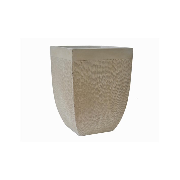 Γλάστρα fibreclay rain τετρ. μπεζ χρ.  36Χ36Χ49