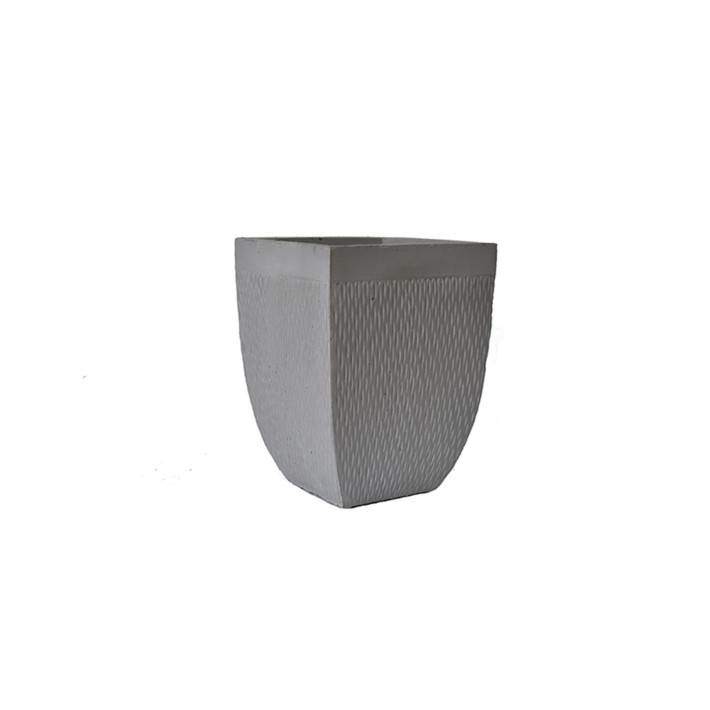 Γλάστρα fibreclay rain τετρ. γκρι χρ. 22Χ22Χ29,5