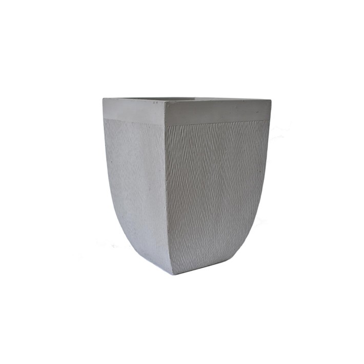Γλάστρα fibreclay rain τετρ. γκρι χρ. 36Χ36Χ49
