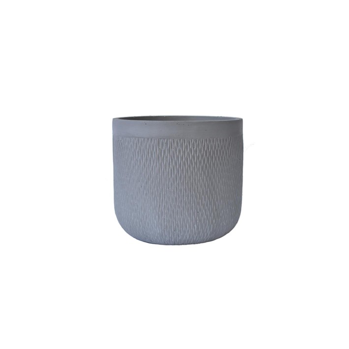 Γλάστρα fibreclay rain γκρι χρ. Φ30Χ27,5