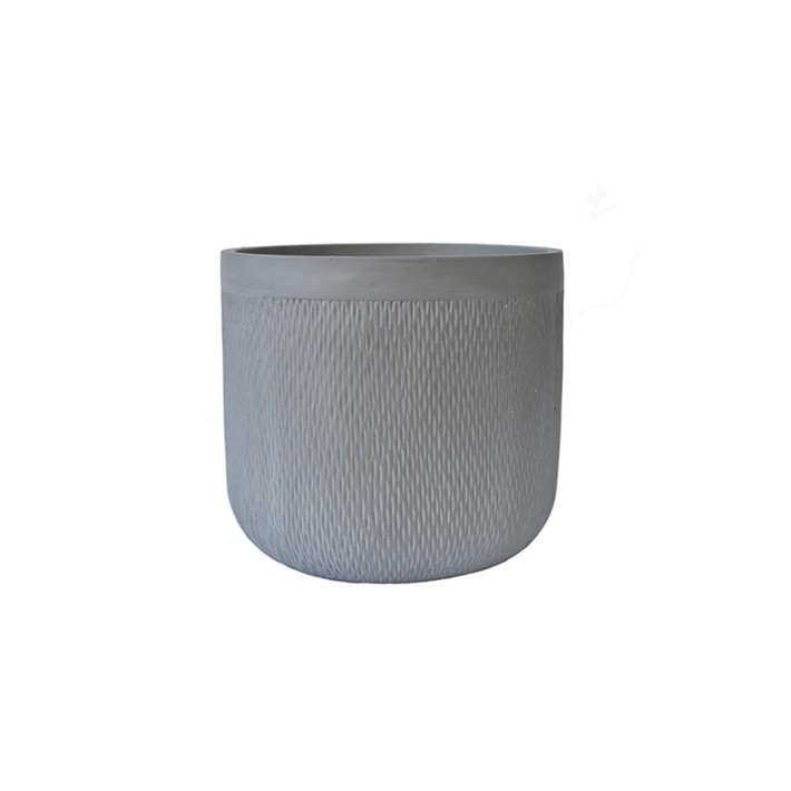 Γλάστρα fibreclay rain γκρι χρ. Φ37Χ34