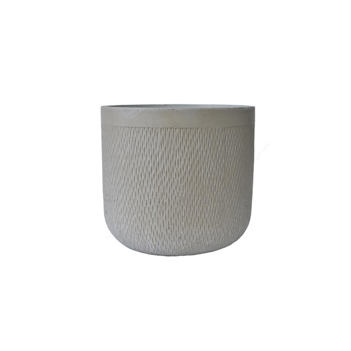 Γλάστρα fibreclay rain μπεζ χρ. Φ37Χ34
