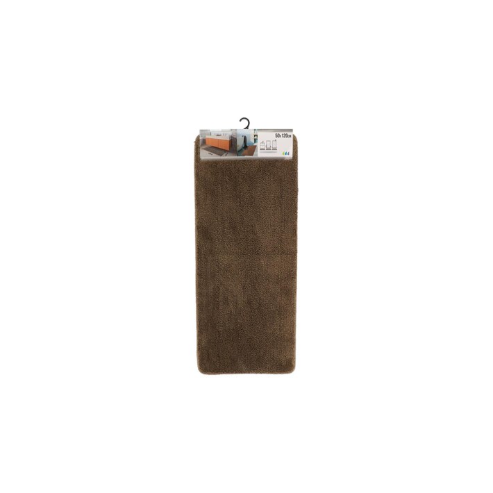 Χαλί μπάνιου microfibre  50X120 καφέ