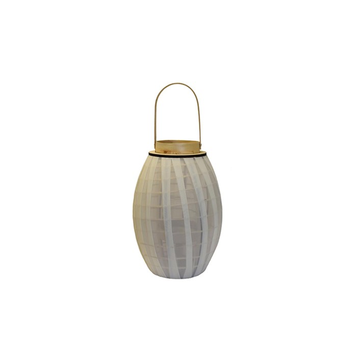 Φανάρι bamboo με συνθ.γάζα εκρού 27Χ40/56