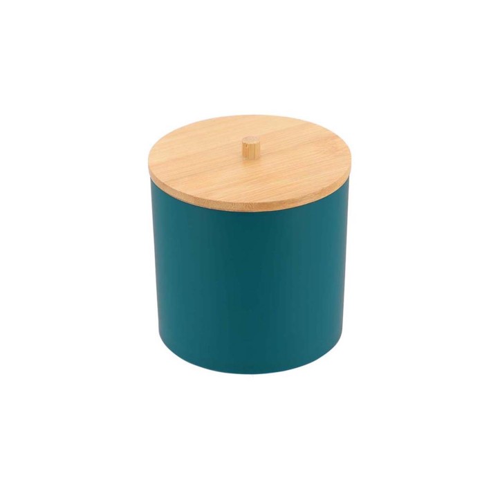 Δοχείο με καπάκι bamboo μπλε