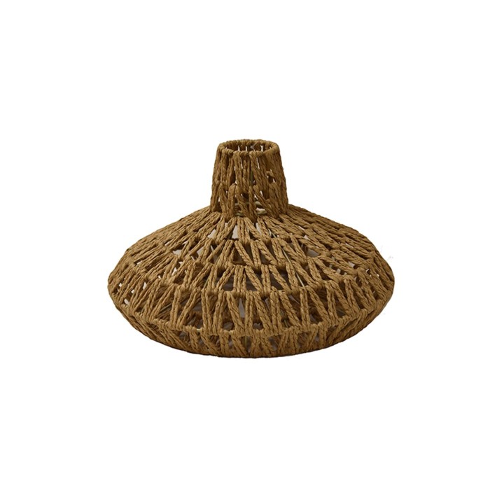 Φωτιστικό καπέλο οροφής τεχνητή raffia καφέ χρώμα  35,5Χ20