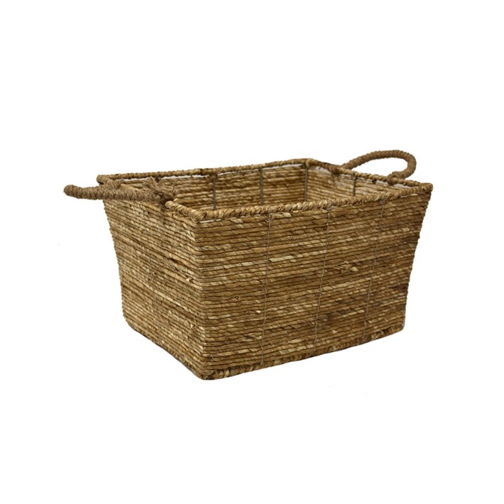 Καλάθι ψάθινο φυσικό 42X32X24