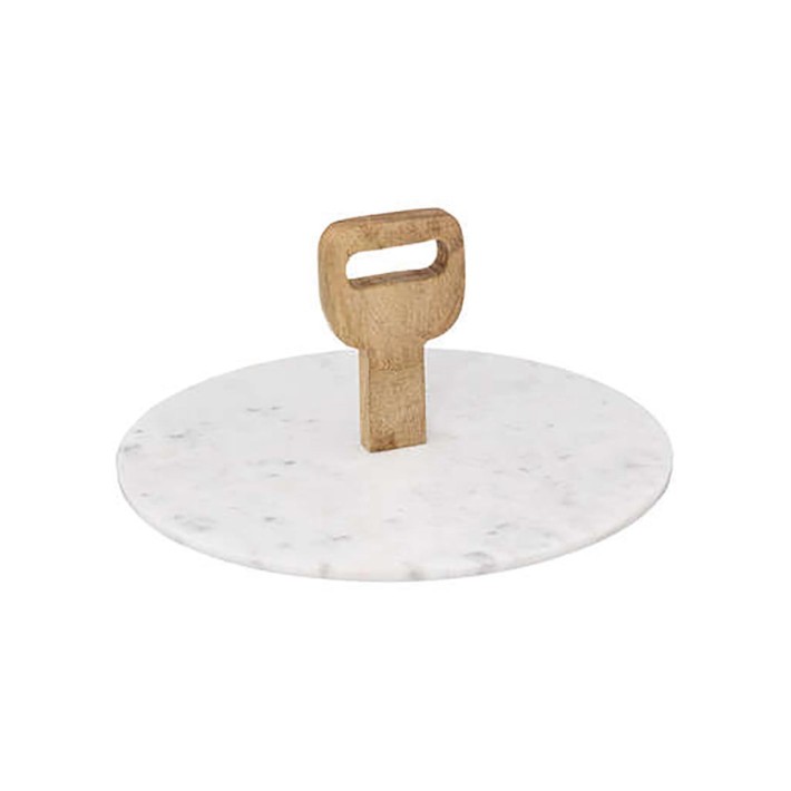 Δίσκος σερβ.λευκό marble Φ30