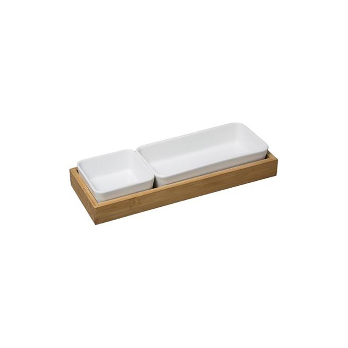 Μπωλ πορσ.Χ2 σε βάση bamboo 28X10,5