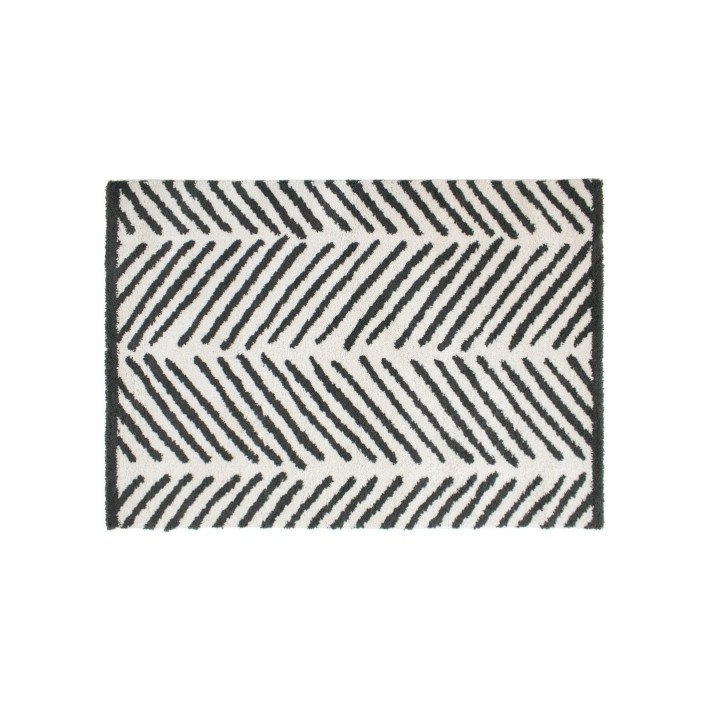 Χαλί polyester μαυρόασπρο 120Χ170
