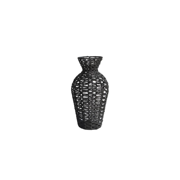 Βάζο μαύρο τεχνητή raffia Φ20Η39cm