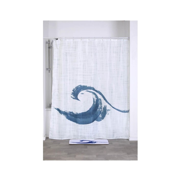 Κουρτίνα μπάνιου Polyester 180Χ200 manureva wave