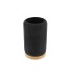 Ποτήρι polyresin μαύρο με bamboo
