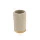 Ποτήρι polyresin εκρού με bamboo
