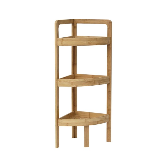 Ραφιέρα γωνιακή 3 ράφια bamboo 30X30X90