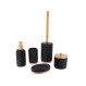 Ποτήρι polyresin μαύρο με bamboo