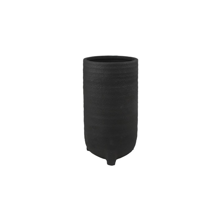 Κάσπώ κεραμ.μαύρο με πόδια Φ20,5 Η38,5cm