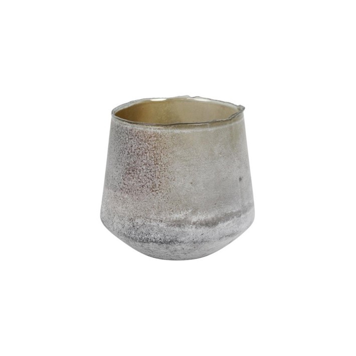 Κηροπήγιο ποτήρι καφέ Φ20 Η19,5cm