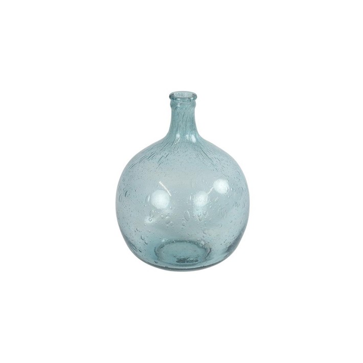 Βάζο γυάλινο μπλε Φ25Η32cm