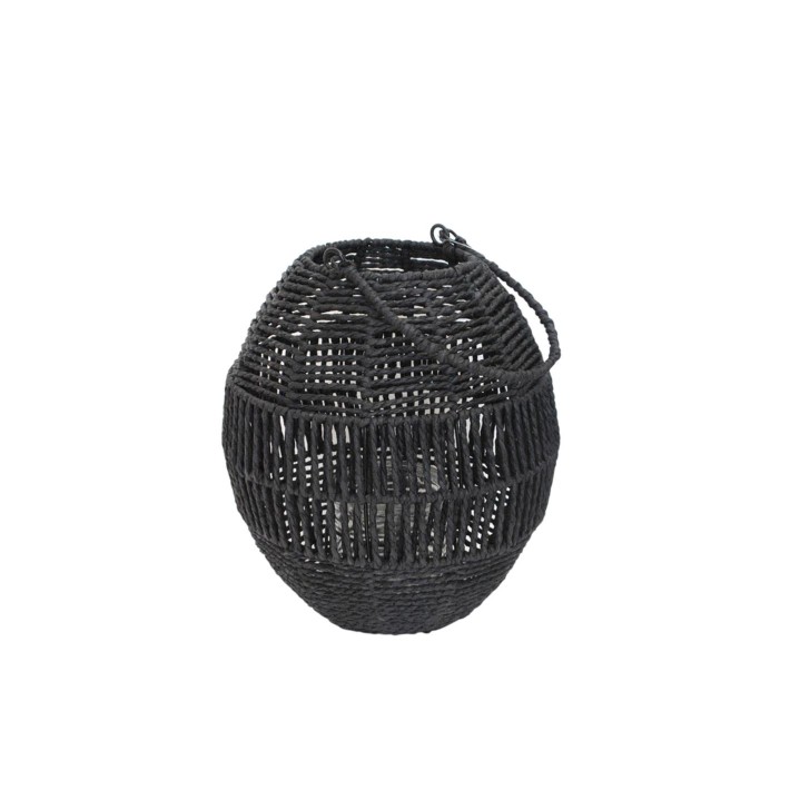 Φανάρι τεχν.Raffia μαύρο Φ27Η29,5cm