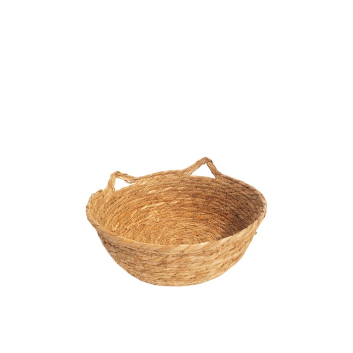 Καλάθι ψάθινο φυσικό Φ42Η14,5/19,5cm