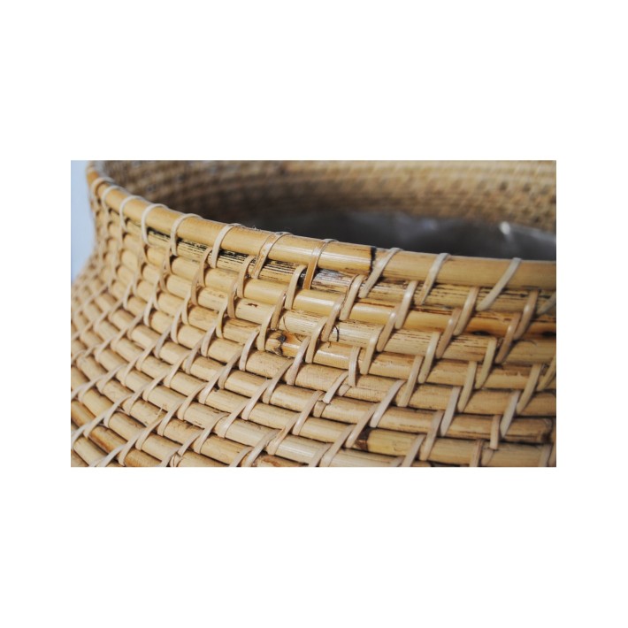 Βάζο LOMBOK rattan με ναυλον 33Χ42